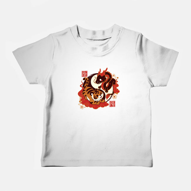 Yin And Yang Tiger Dragon-baby basic tee-NemiMakeit