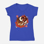 Yin And Yang Tiger Dragon-womens v-neck tee-NemiMakeit