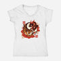 Yin And Yang Tiger Dragon-womens v-neck tee-NemiMakeit