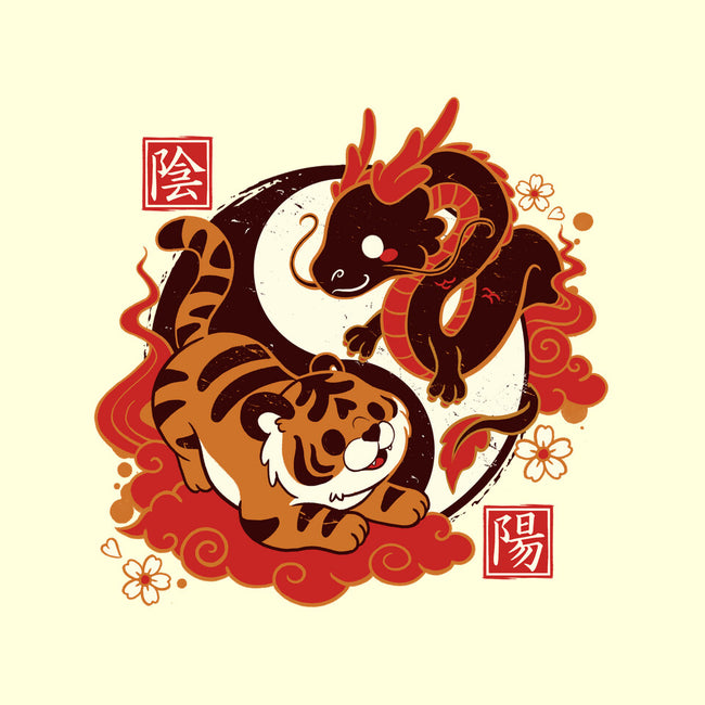Yin And Yang Tiger Dragon-unisex basic tank-NemiMakeit