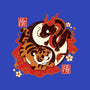 Yin And Yang Tiger Dragon-womens v-neck tee-NemiMakeit