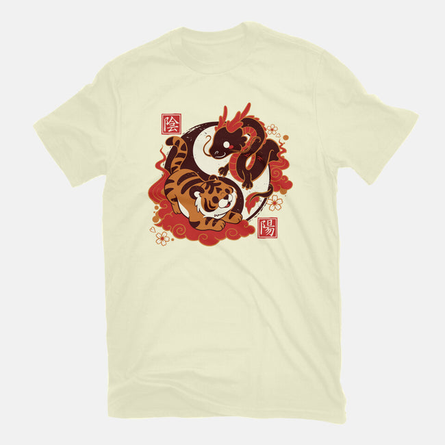 Yin And Yang Tiger Dragon-mens basic tee-NemiMakeit