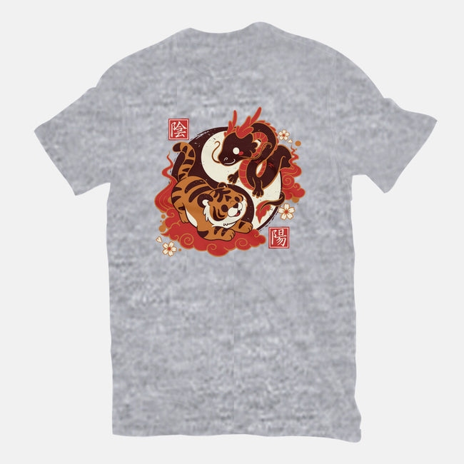 Yin And Yang Tiger Dragon-womens basic tee-NemiMakeit
