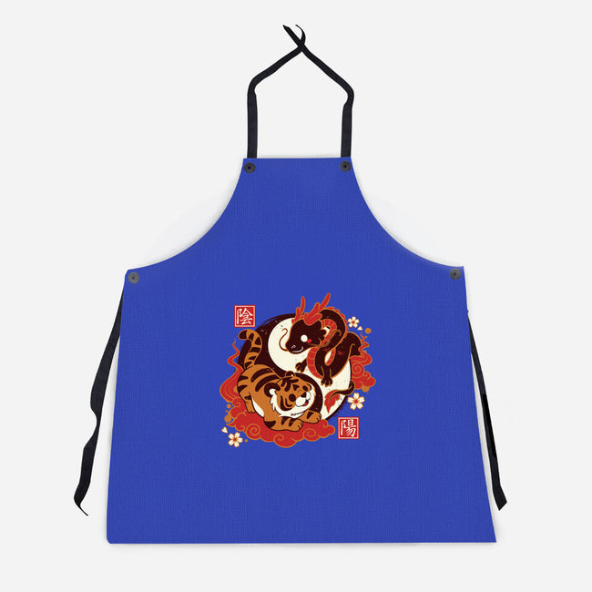 Yin And Yang Tiger Dragon-unisex kitchen apron-NemiMakeit