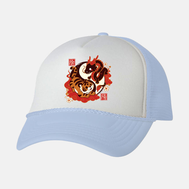Yin And Yang Tiger Dragon-unisex trucker hat-NemiMakeit