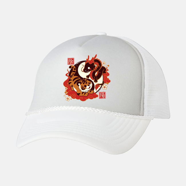Yin And Yang Tiger Dragon-unisex trucker hat-NemiMakeit