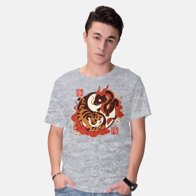 Yin And Yang Tiger Dragon-mens basic tee-NemiMakeit