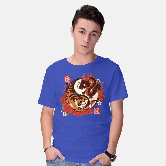 Yin And Yang Tiger Dragon-mens basic tee-NemiMakeit