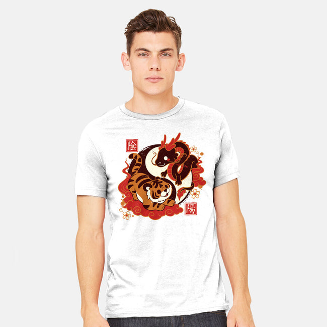Yin And Yang Tiger Dragon-mens heavyweight tee-NemiMakeit