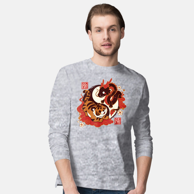 Yin And Yang Tiger Dragon-mens long sleeved tee-NemiMakeit
