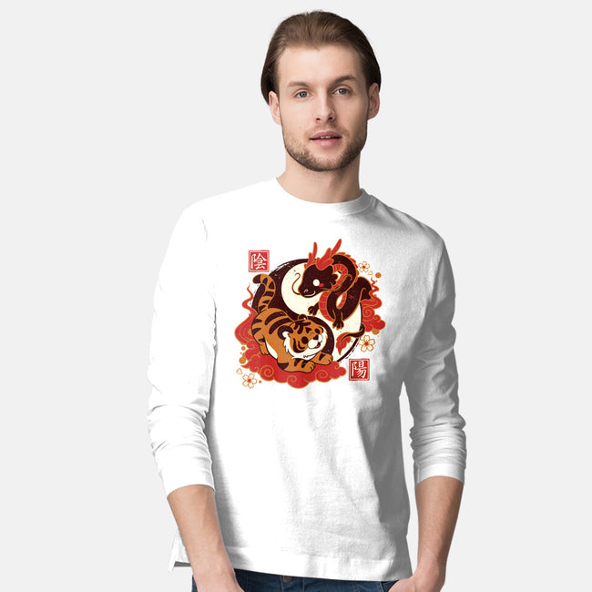 Yin And Yang Tiger Dragon-mens long sleeved tee-NemiMakeit