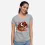 Yin And Yang Tiger Dragon-womens v-neck tee-NemiMakeit
