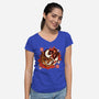 Yin And Yang Tiger Dragon-womens v-neck tee-NemiMakeit