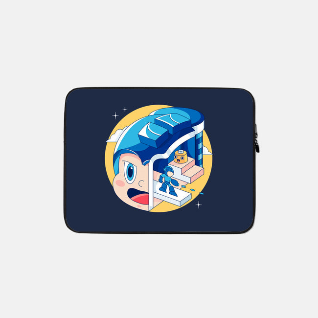 The Blue Bomber Head-none zippered laptop sleeve-Logozaste