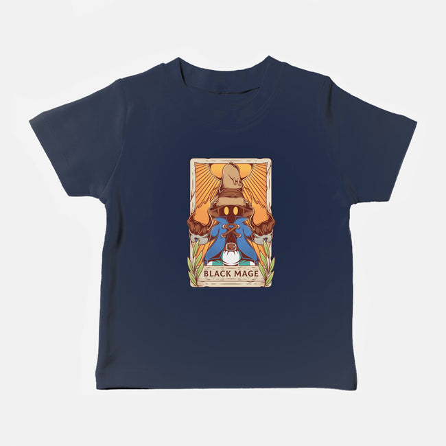 Black Mage Tarot Card-baby basic tee-Alundrart