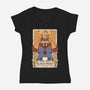 Black Mage Tarot Card-womens v-neck tee-Alundrart