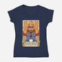 Black Mage Tarot Card-womens v-neck tee-Alundrart