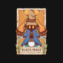 Black Mage Tarot Card-none removable cover w insert throw pillow-Alundrart