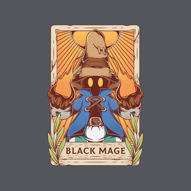 Black Mage Tarot Card-none stretched canvas-Alundrart