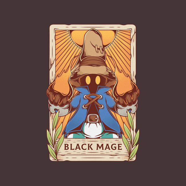 Black Mage Tarot Card-none removable cover w insert throw pillow-Alundrart