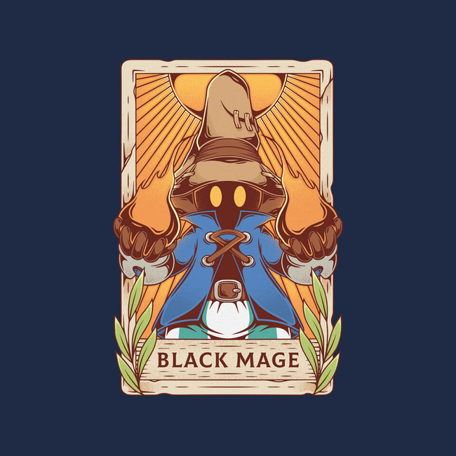 Black Mage Tarot Card-none fleece blanket-Alundrart