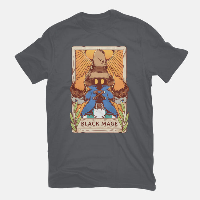 Black Mage Tarot Card-mens basic tee-Alundrart