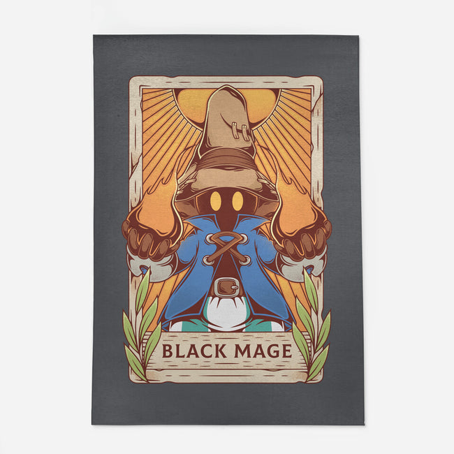 Black Mage Tarot Card-none indoor rug-Alundrart