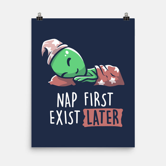 Nap First Exist Later-none matte poster-eduely