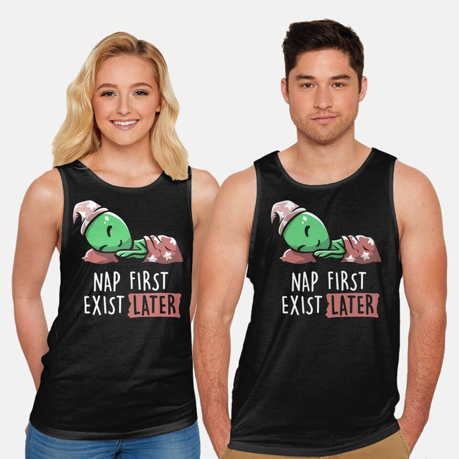 Nap First Exist Later-unisex basic tank-eduely