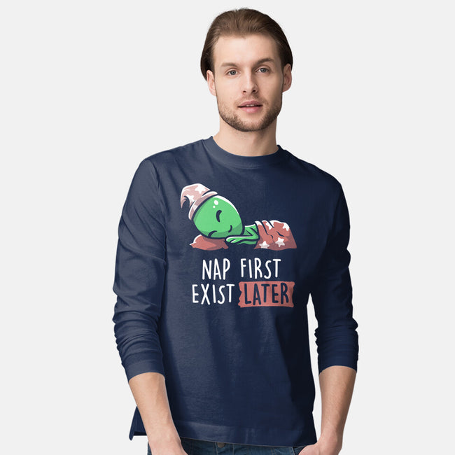 Nap First Exist Later-mens long sleeved tee-eduely