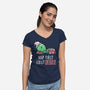 Nap First Exist Later-womens v-neck tee-eduely