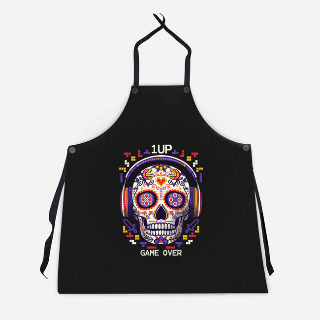 Calavera Gamer-unisex kitchen apron-NemiMakeit