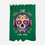 Calavera Gamer-none polyester shower curtain-NemiMakeit