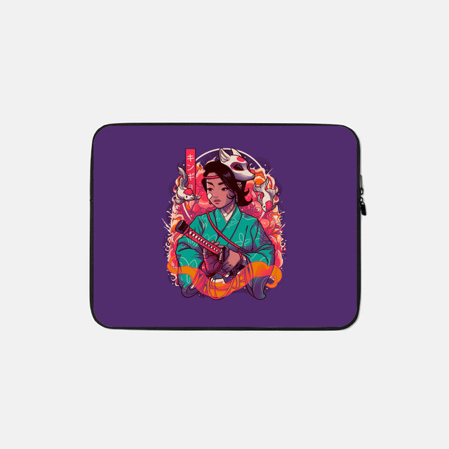 Samurai Kingyo-none zippered laptop sleeve-Bruno Mota