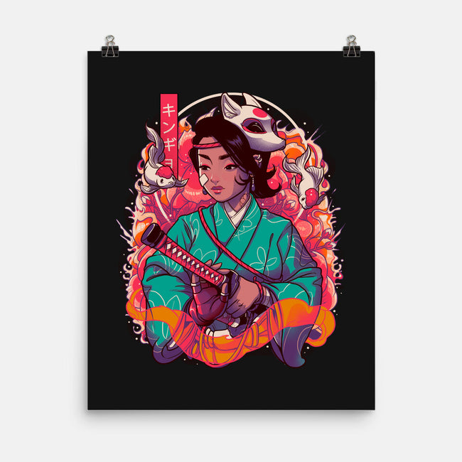 Samurai Kingyo-none matte poster-Bruno Mota