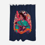 Samurai Kingyo-none polyester shower curtain-Bruno Mota