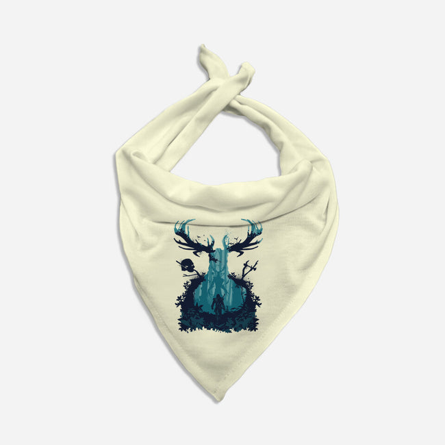 Forest Monster-dog bandana pet collar-RamenBoy