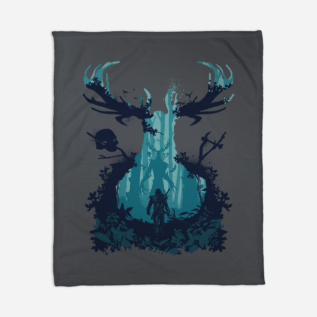 Forest Monster-none fleece blanket-RamenBoy