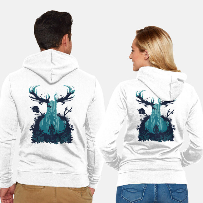Forest Monster-unisex zip-up sweatshirt-RamenBoy