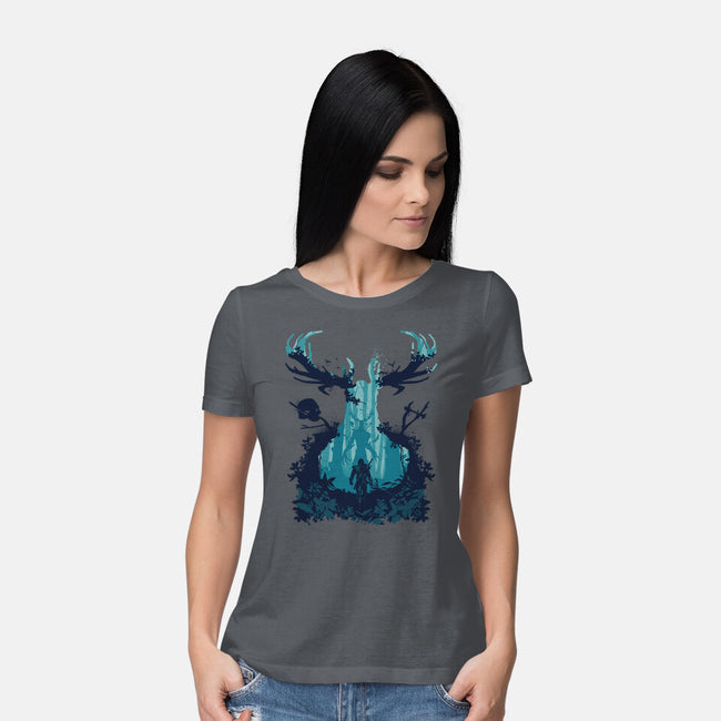 Forest Monster-womens basic tee-RamenBoy