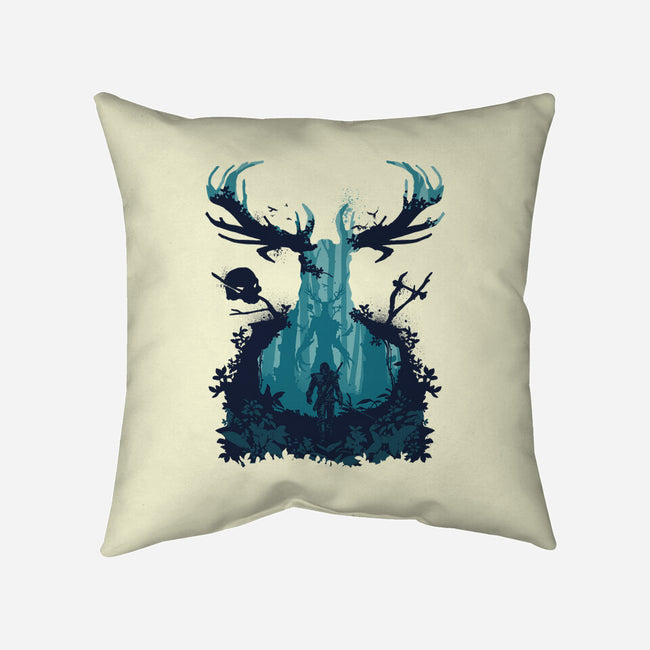 Forest Monster-none removable cover throw pillow-RamenBoy
