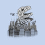 Catzilla Attacks-none removable cover w insert throw pillow-tobefonseca
