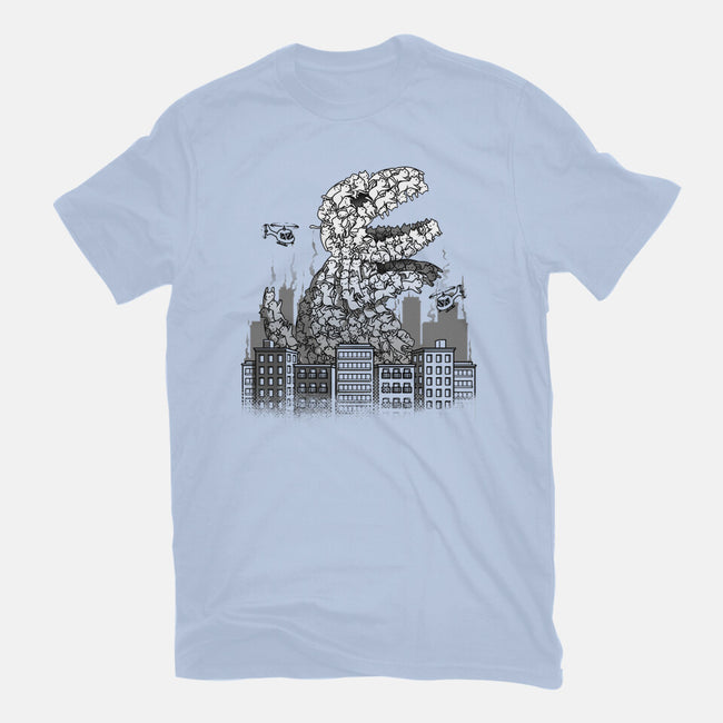 Catzilla Attacks-womens basic tee-tobefonseca