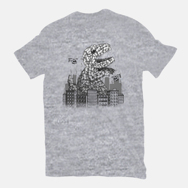 Catzilla Attacks-womens basic tee-tobefonseca