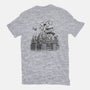 Catzilla Attacks-womens basic tee-tobefonseca