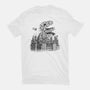 Catzilla Attacks-womens basic tee-tobefonseca