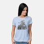 Catzilla Attacks-womens basic tee-tobefonseca