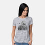 Catzilla Attacks-womens basic tee-tobefonseca