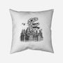 Catzilla Attacks-none removable cover w insert throw pillow-tobefonseca
