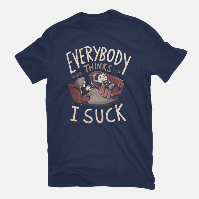 Everybody Thinks I Suck-womens basic tee-eduely